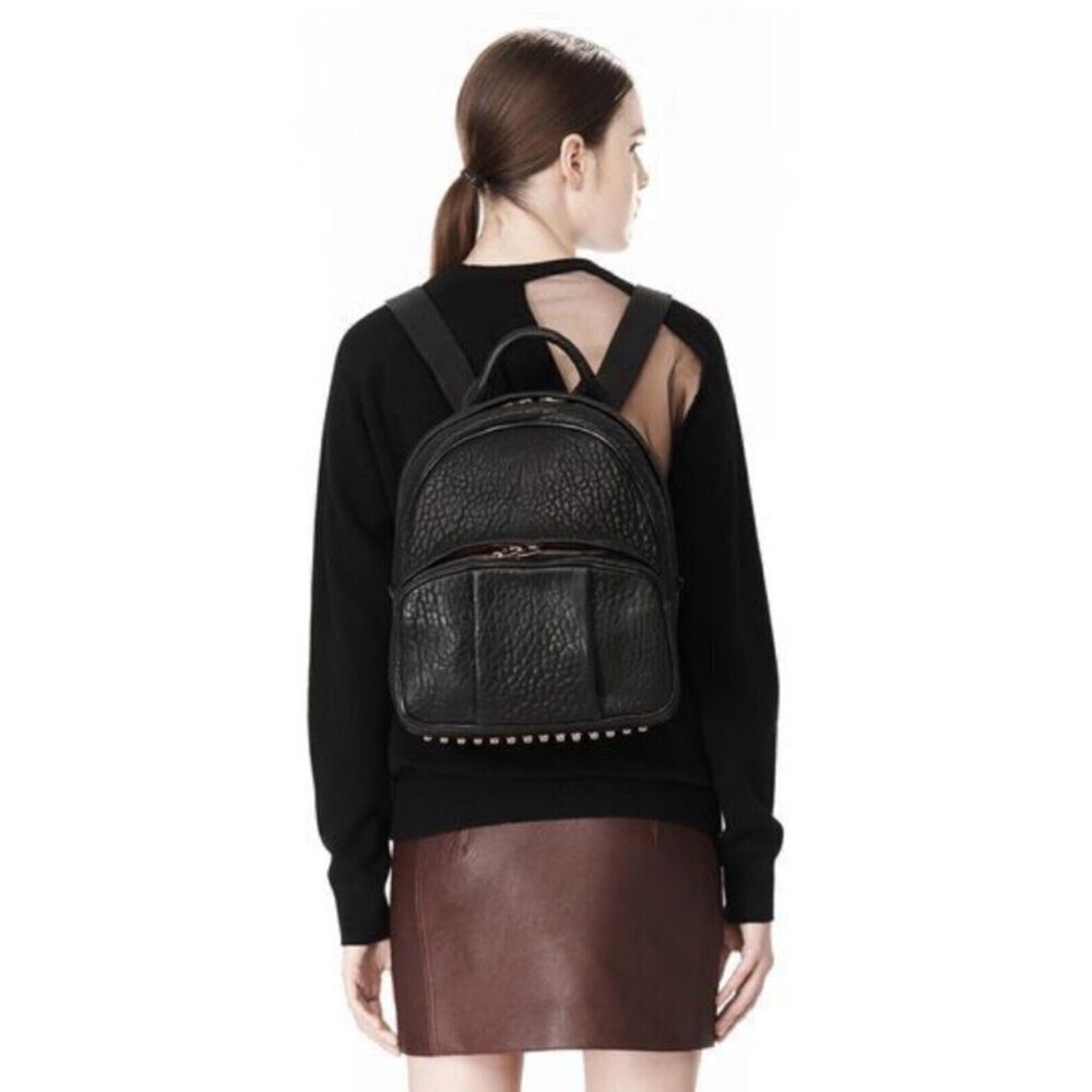 Alexander Wang Dumbo Backpack, Black with Brass Hardware